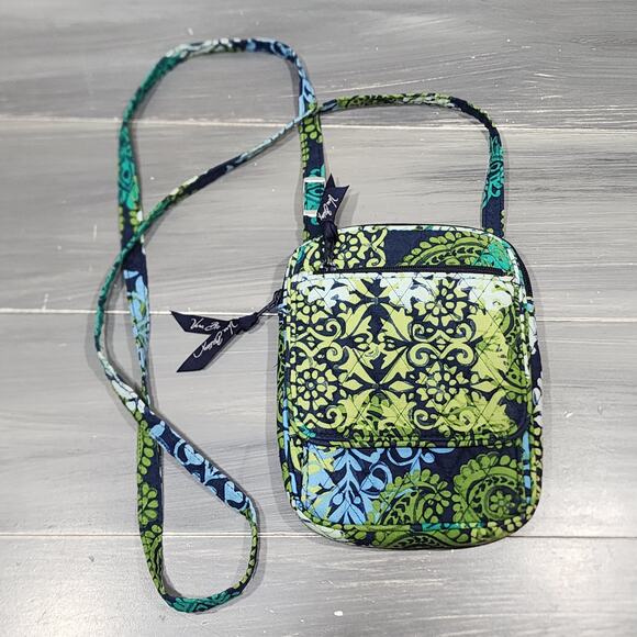 Vera Bradley Handbags - Vera Bradley Caribbean Sea Cross Body Hipster Purse Bag Blues Greens